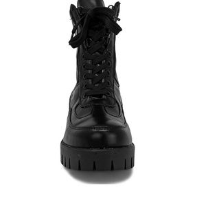 Chase + Chloe Shoes - Women's Lace Up Black Ankle Combat Boots Chase + Chloe Shoes - Women's Lace Up Black Ankle Combat Boots
